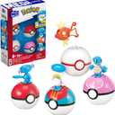 MEGA Pokmon Action Figure Building Toys Set, Water-Type Trainer Team with 79 Pieces, 2 Inches Tall, for Kids