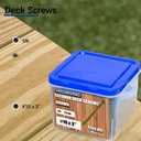 Deck Screws 3 Inch, #10 x 3'', Rust Resistant, Brown Epoxy Coated, Outdoor Screws, Torx/Star Drive, T25 Bit,5lb