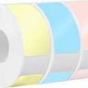 4 x iEager Label Maker Tape, 15mm x 30mm, 3 Color Sticker Thermal Paper, Household Storage Labels, Self-Adhesive Label Tape, Set of 3 (Blue,pink,yellow)