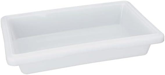 CAC China FS4H-3W Half Size White Polyethylene Food Storage Box 18" x 12" x 3"