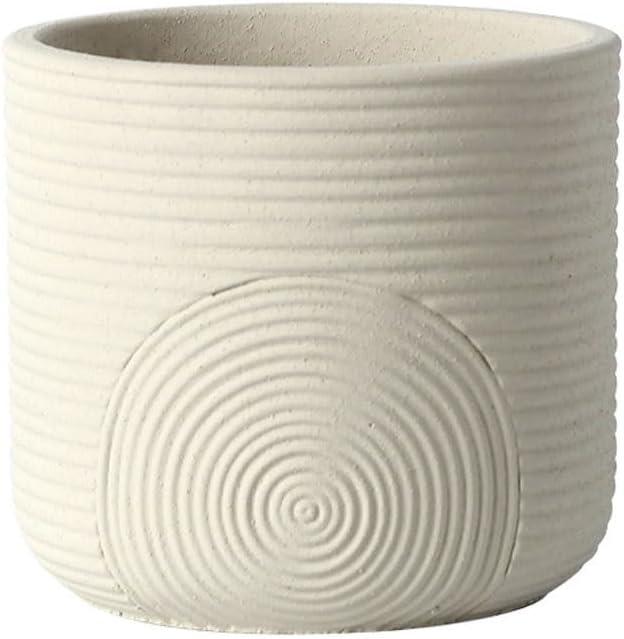 6 Inch Ceramic Plant Pot – Indoor & Outdoor Flower Planter for Succulents, Herbs & Small Plants – Thick-Walled Modern Design – Sage Green