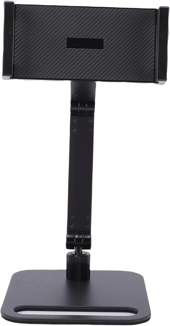Portable Monitor Stand, 360 Adjustable Foldable Tablet Holder for 6-17.3" Screens, Heavy Duty Carbon Steel Base Supports 10kg, Desktop Display Mount with Silicone Protection