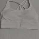 Women's Medium Support Sports Bra Criss Cross Back Strappy Yoga Bra with Removable Pads Seamless Comfort Fit S