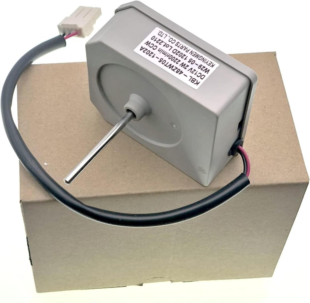 KBL-48ZWT05-1202A Refrigerator Evaporator Fan Motor Compatble with Omar Refrigerator and Magic Chef 3059900004 5304518492 etc, DC 12V 2W 2200r/min