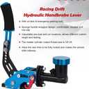 Racing Hydraulic Drift Handbrake Gear Lever W/Oil Tank Hydro E-Brake Rally 3/4 0.75Bar 3/8-24 Parking Adjustable Brake (Blue)
