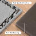 Kitchen Floor Mats Cushioned Anti Fatigue,Kitchen Mats for Floor 2 Piece,Memory Foam Kitchen Rugs Non Slip,Farmhouse Kitchen Rugs for Laundry Bathroom Sink,Grey, 17.3" x 47"+17.3" x 29"