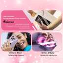 OneFish Women Fashion Privacy Screen Protector for iPhone 15 Pro Max [6.7 inch]+ Camera Lens Protector, Sparkling Diamond Bling Edge 9H Tempered High-Definition Glass