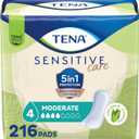 TENA Sensitive Care Incontinence Pads, Bladder Control & Postpartum for Women, Moderate Absorbency, Long, 216 Count (Regular)