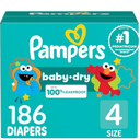 Pampers Diapers - Baby Dry - Size 4, 160 Count, Absorbent Disposable Infant Diaper (Packaging May Vary)