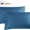 100% Supima Cotton 600 Thread Count King Pillowcase Set of 2, Luxury Hotel Pillow Cases,Soft & Silky Sateen Weave, Premium Quality King Pillowcase 2 Pieces (Peacock Blue, KPC)
