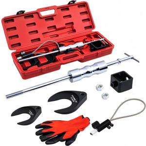 CXRCY Inner CV Axle Puller with 63mm 48mm CV Joint Fork and Outer CV Joint Adapter Steel Cable AdapterCV axle Removal Tool with 5/8"-18 Slide Hammer