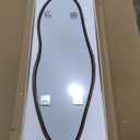 Irregular Full Length Mirror, 65"x22" Wooden Farmhouse Full Body Mirror, Large Asymmetrical Wall Mirrors for Living Room Entryway, Horizontal/Vertical, Walnut