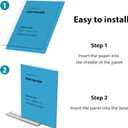 newnewshow Acrylic Sign Holder 11x8.5 Inch 3 Pack Horizontal T Shape Double-Sided Desktop Display Holder. (Optional 8.5x11 8.5x5.5 5x7 Horizontal and Vertical)