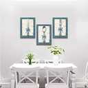 Derkymo 3 Pieces Kitchen Picture Wall Decor Retro Tableware Canvas Wall Art Elegant Cutlery Painting Prints for Dining Room Framed Ready to Hang 12"X16"x3pcs