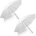 [2 Pack] 33"/84cm White Translucent Soft Umbrella Kit,Photography Umbrella Lighting Kit for Studio/Outdoor Photo and Video Lighting Accessories (2 * 33" White)