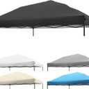 8x8 Canopy Replacement Top, Replacement Cover for 8x8 Pop Up Canopy Tent (Top Cover Only) Black