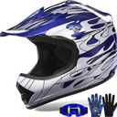 Youth Dirt Bike Helmet DOT Approved Kids Full Face Motocross Helmets, X-Large