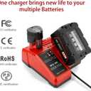 Replacement Charger for MK12 & for MK18 Multi-Volatge Rapid Charger for 48-59-1812 MK 12 Volt and 18 Volt XC Lithium-Ion Battery 48-11-2420 48-11-1815 48-11-1840 48-11-1841 48-11-1850