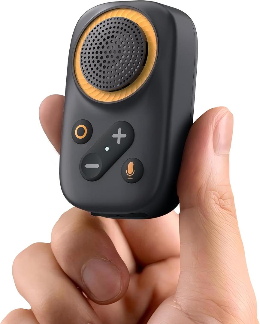 Wearable Bluetooth Speaker, Bluetooth 5.4 Clip On Wireless Speaker with Mic, TWS Function, 12Hrs Playtime, IPX5 Waterproof, Mini Portable Speakers for Outdoor Working, Biking, Running