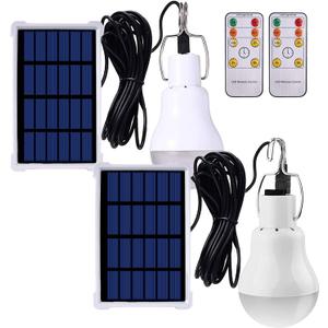 Chicken Coop Light with Timer, Dusk to Dawn Rechargeable Solar Light Bulbs for Indoor Home, Outdoor Camping Lamps for Tent, LED Solar Lights for Shed Night, Emergency Power Outage, Outside