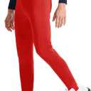 3 x DEVOROPA Girls Softball Pants Youth Boys Baseball Pants Durable Kids Fast Pitch Tee Ball Training Practice Pants with Pockets (Red, L)