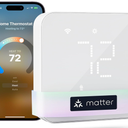 meross Smart Thermostat for Home, WiFi Thermostat Works with Matter, Alexa, Apple Home, Google Assistant, App & Voice Control, 7x24h Scheduling, Energy Saving, CWire Required