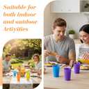 120PCS 5.5 oz Reusable Plastic Cups, Colorful Unbreakable Drinking Cups, Stackable Hard Plastic Tumblers for Party Events School Supply, Rainbow Juice Water Cup Dishwasher Safe(10 Colors)