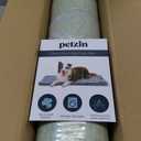 PELZIN Stoutwool Indestructible Dog Bed - Fluffy Chew Proof Dog Crate Pad - Tough Kennel Pad for Aggressive Chewers - Washable, Ideal for Jumbo Breeds & Fits 54-Inch Crate - 53"x35", Gleam