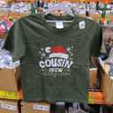 Christmas Cousin Crew Matching Family Xmas Pajama Lights T-Shirt Size S