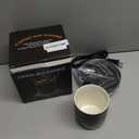 BESTINNKITS Smart Coffee Cup Warmer Set, Auto On/Off Gravity-induction Mug Office Desk Use, Candle Wax Cup Warmer Heating Plate (Up To 131F/55C), 14oz (Black)