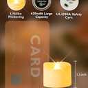 Homemory 48-Pack Novelty Flickering Flameless Tea Lights Candles, 200+Hours Battery-Operated LED Fake Candles for Wedding Table Centerpieces,Proposal,Anniversary, Ivory Base, 1.5''  H1.3'' (Warm White Glow, Wax-Color Base)