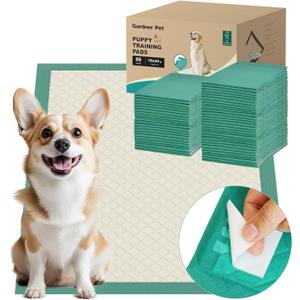 Gardner Pet Puppy Pee Pads Large 18"x24", 50 Count, Dog Pee Pads with Adhesive Sticky Tape, Max Absorbency, Leak Prevention Disposable Training Bed Pad for Doggie, Cats, Rabbits, Crate/Cage