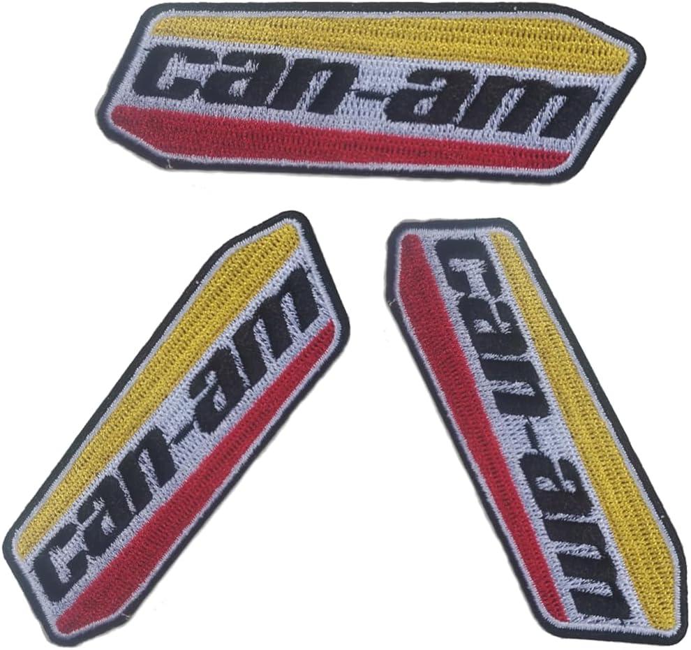 3 Pcs Can-am Embroidery Patch Motorcycles Iron-on Sew On Patches for Clothing Jacket Backpack Jeans Sport Decal Gift 4 * 1.5 Inch