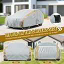 Car Cover Custom Fit for Toyota RAV4(2006-2025), Waterproof All Weather for Automobiles Car Cover, Heavy Duty Cover, Outdoor Full Cover Sun Snow Rain UV Protection with Door Zipper, Easy to Clean
