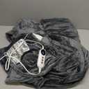 Electric Heated Blanket, Double-Sided Flannel Electric Blanket, 50" x 60", Light Grey (Crib, Gray)