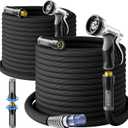 Aheroi Garden Hose 50FT, Flexible Garden Hoses Duo Mode Patented Kink-Free Water Hose with 10 Spray Nozzle, Lightweight Non-Expanding Waterhose for Outside Garden,High-Pressure&Wear-Resistant
