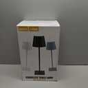 4-Pack LED Rechargeable Table Lamp, Battery Desk lamp 3W 6000mAh Battery Operated Stepless Dimming Modern Portable Table Light for Restaurant/Dinner/Bedroom/Outdoor IP54 Waterproof (Black)