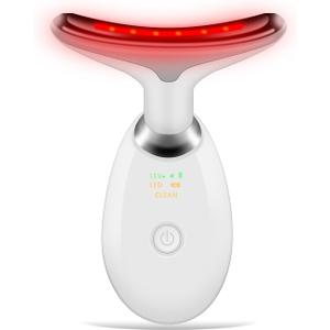 Face and Neck Massager Tools, Portable Facial Beauty Device, Facial Massager with 7 Color LED Lights for Skin Care