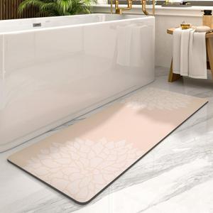 PADOOR-No Stains Bathroom Runner Rug-Bath Mats for Bathroom Non Slip-Super Absorbent Bath Floor Mat Quick Dry Diatomaceous Earth Bath Rug-Large Bathmat-17'' x47'' (Beige) PADOOR-No Stains Bathroom Runner Rug-Bath Mats for Bathroom Non Slip-Super Absorbent Bath Floor Mat Quick Dry Diatomaceous Earth Bath Rug-Large Bathmat-17'' x47'' (Beige)