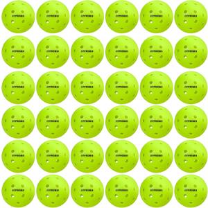 FITPROWIN Pickleball Balls X-40 Outdoor Pickleballs 36 Pack 40 Holes Durable PE Material Pickle Balls, Seamless Construction, Perfectly Balanced, High Visibility & Bounce, Tournament Grade