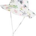 Baby Girl Sun Hat Infant Summer Beach Hats with UPF 50+ Toddler with Wide Brim Strap Outdoor Bucket Hat
