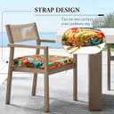 Wellsin Outdoor Chair Cushions for Patio Furniture - Patio Chair Cushions Set of 4 - Water Resistant Round Corner Outdoor Seat Cushions 17"X16"X2", Flower