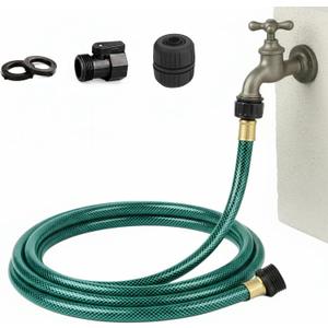 Short Hose 10FT Flexible for Connection: 1/2" PVC Water Hose Lightweight and Leakproof for Small Gardens Reels Drip Irrigation Outdoor Faucet Extension
