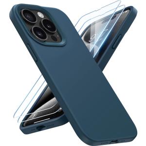 for iPhone 15 Pro Case Liquid Silicone Slim Shockproof Protective Cover 6.1 Inch Anti-Scratch Drop Protection,Cobalt Blue