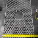 Sink Protectors Mat - 25.79"x13.98" Kitchen Sink Pad for Bottom of Basin for Protection of Stainless Steel and Tableware, Farmhouse Rubber Basin Mat Protector with Center Drain - Light Gray