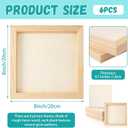 6 Pack 8 x 8 Inch Wood Panel Boards, Unfinished Wooden Canvas Panels Boards for Painting, Drawing, Canvas. DIY Crafts Projects, Arts Use with Oils, Acrylics