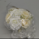 Wedding Bouquets for Bride - Realistic Silk Flowers Artificial Roses, 9 Inch Bridesmaid Bouquet for Ceremony, Church, Anniversary, and Home Decoration (White & Champagne)