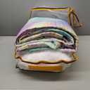 Intelligent Design Twin Quilt Set Boho Quilt Set, Watercolor Tie-Dye Coverlet Set, Casual & Trendy Quilted Lightweight Bedspread, All Season Bed Set, Sham, Cassiopeia, Twin/Twin XL, Pink/Blue 3 Piece (Aqua)