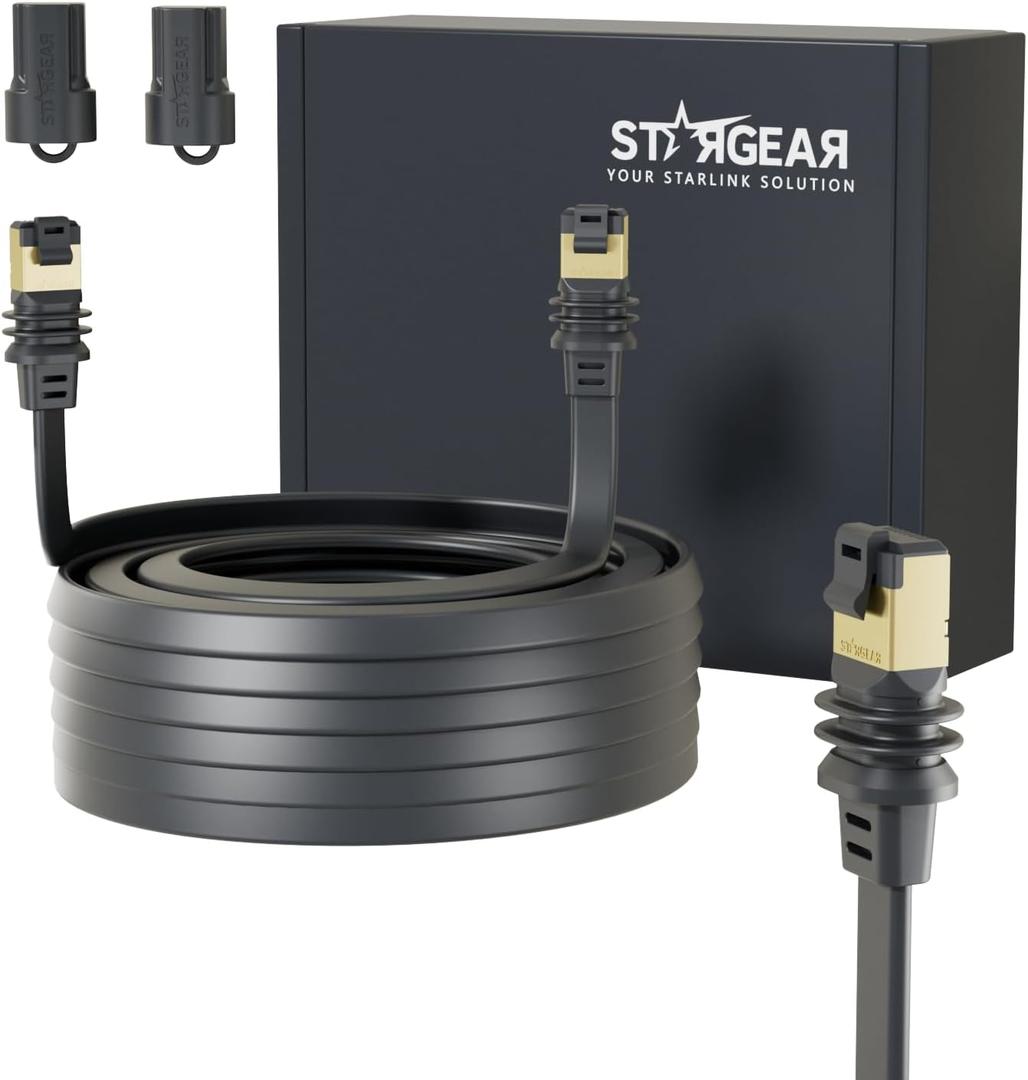 32.8FT Starlink Gen 3/Mini Cable, Starlink Flat Hidden Power Ethernet Cable, Starlink Accessories Extreme Slim Power Cord Shielded for Window Door, Compatible with SL Standard 4/4X/Gen3/Mini
