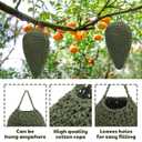 2 x Qualirey 2 Pcs Crochet Wasp Nest Decoy Fake Hornet Nest Deterrent Outdoor Hanging Decorations Wasp Deterrent for Garden Yard Patio Eaves(Dark Green,7.87'' x 4.72'')